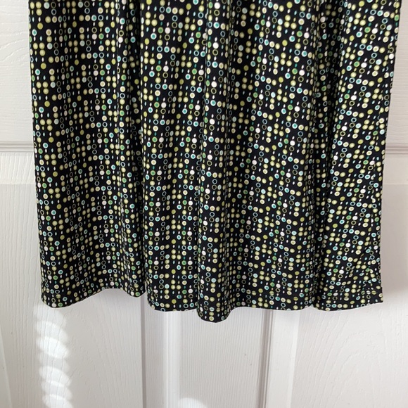 Kupcake green black boat neck short sleeve midi maxi tie front shortsleeve dress - Picture 7 of 17